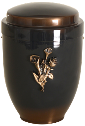 Picture of URN EN MÉTAL BRONZE GRIS FLEUR2