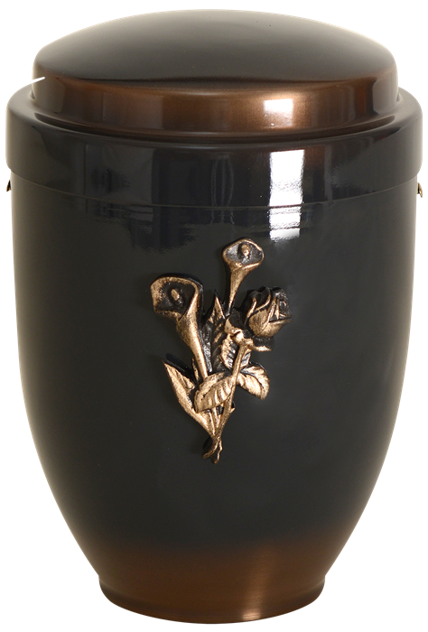 Picture of URN EN MÉTAL BRONZE GRIS FLEUR2