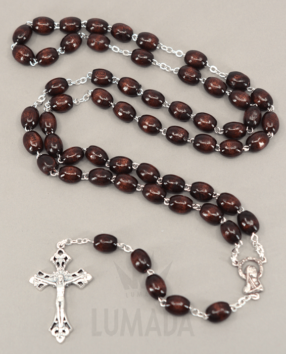 Bild von WOODEN ROSARY BROWN RL106M