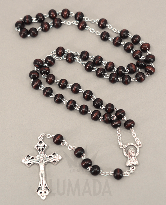 Picture of WOODEN ROSARY BROWN RL107M