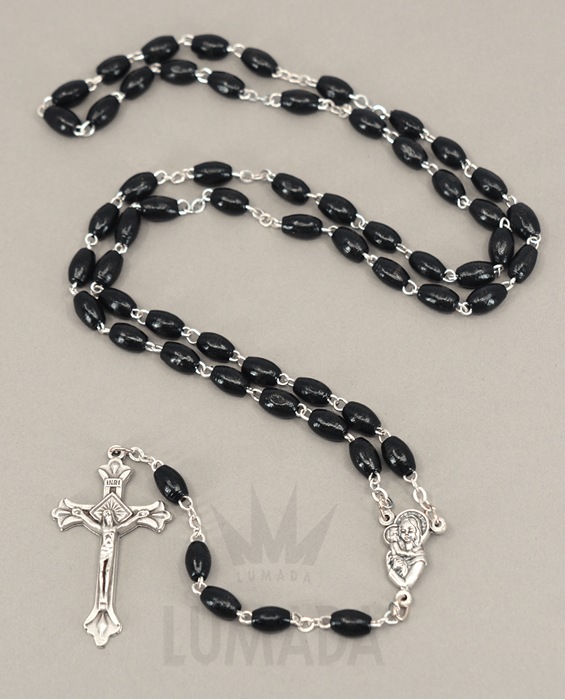 Afbeelding van WOODEN ROSARY BLACK RL105N