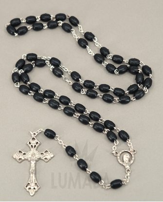Picture of PLASTIC ROSARY BLACK RP054