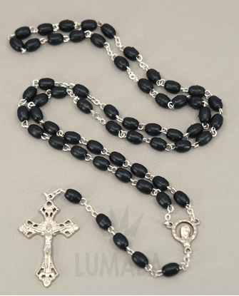 Foto de PLASTIC ROSARY BLACK RP054