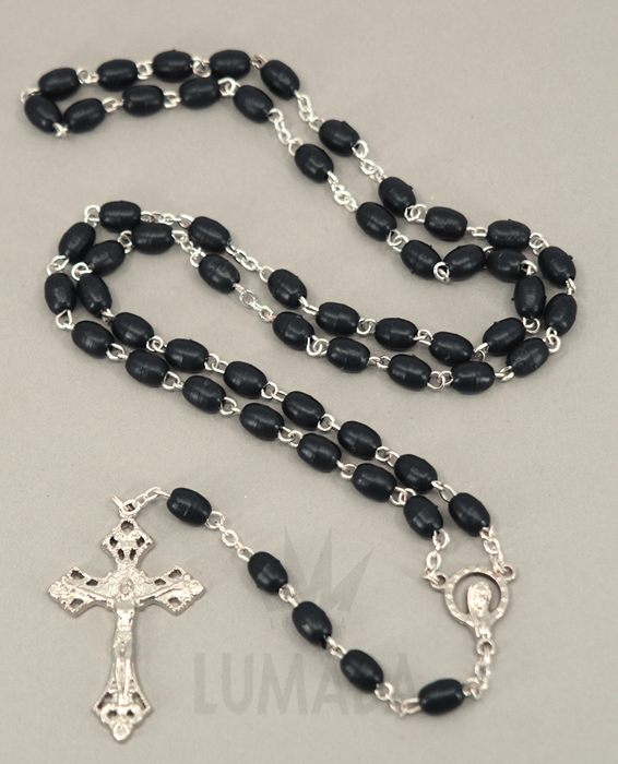 Bild von PLASTIC ROSARY BLACK RP054