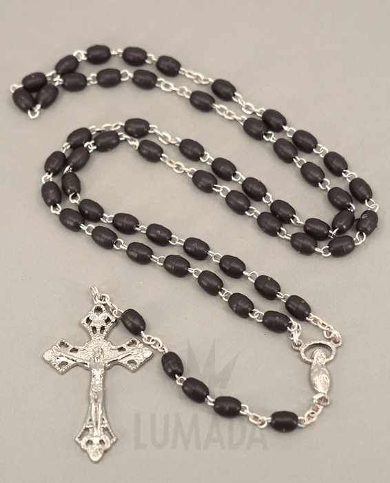 Bild von PLASTIC ROSARY BROWN RP053