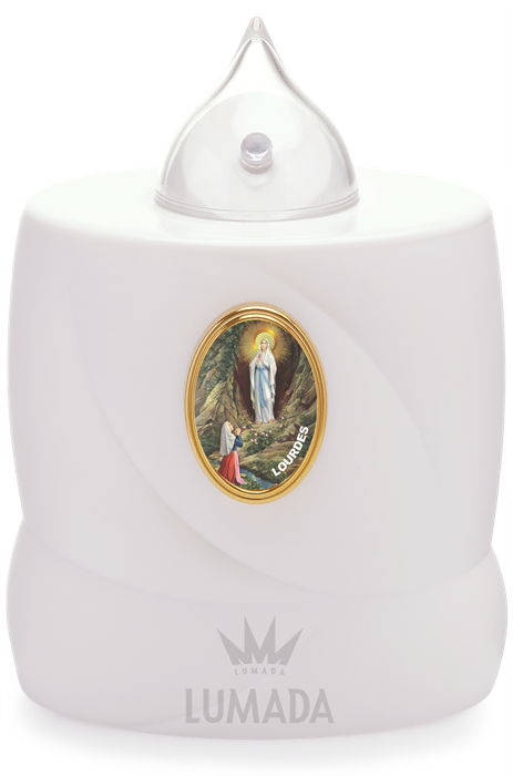 Bild von KERZE LUMADA VDS501 WEISS (RO/STILL) D08 LOURDES - SKU: VDS501B-2D08