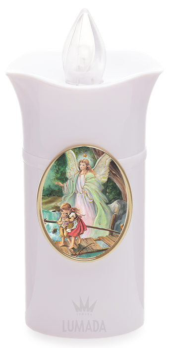 SVEČA LUMADA LPS01  BELA (MO/PLAMEN)  D10 ANGEL (ZAMENLJIVE BATERIJE)  - SKU: LPS01B-8D10