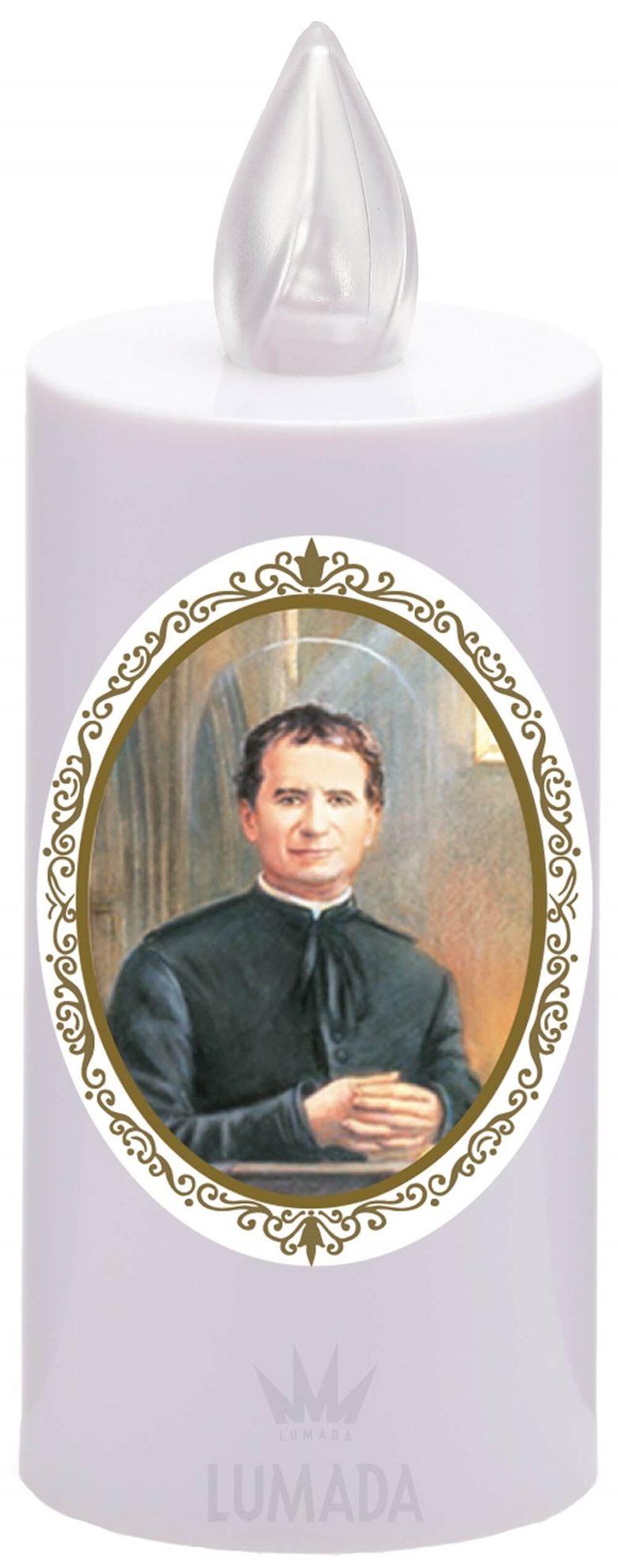 CANDLE ICON VIS18 WHITE (RED/FLICK.) D21 DON BOSCO - SKU: VIS18B-1D21
