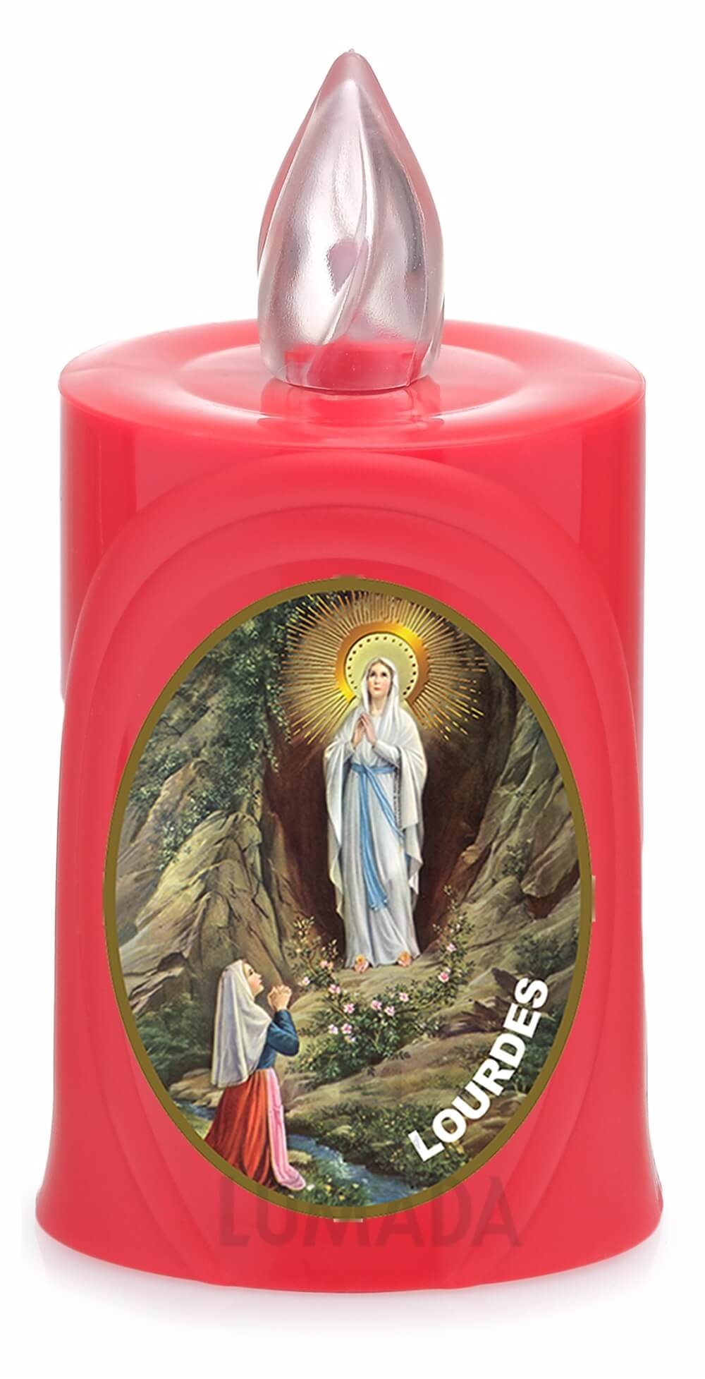 CANDLE LUMADA LES050 RED (RED/FLAME) D08 LOURDES - SKU: LES050R-5D08